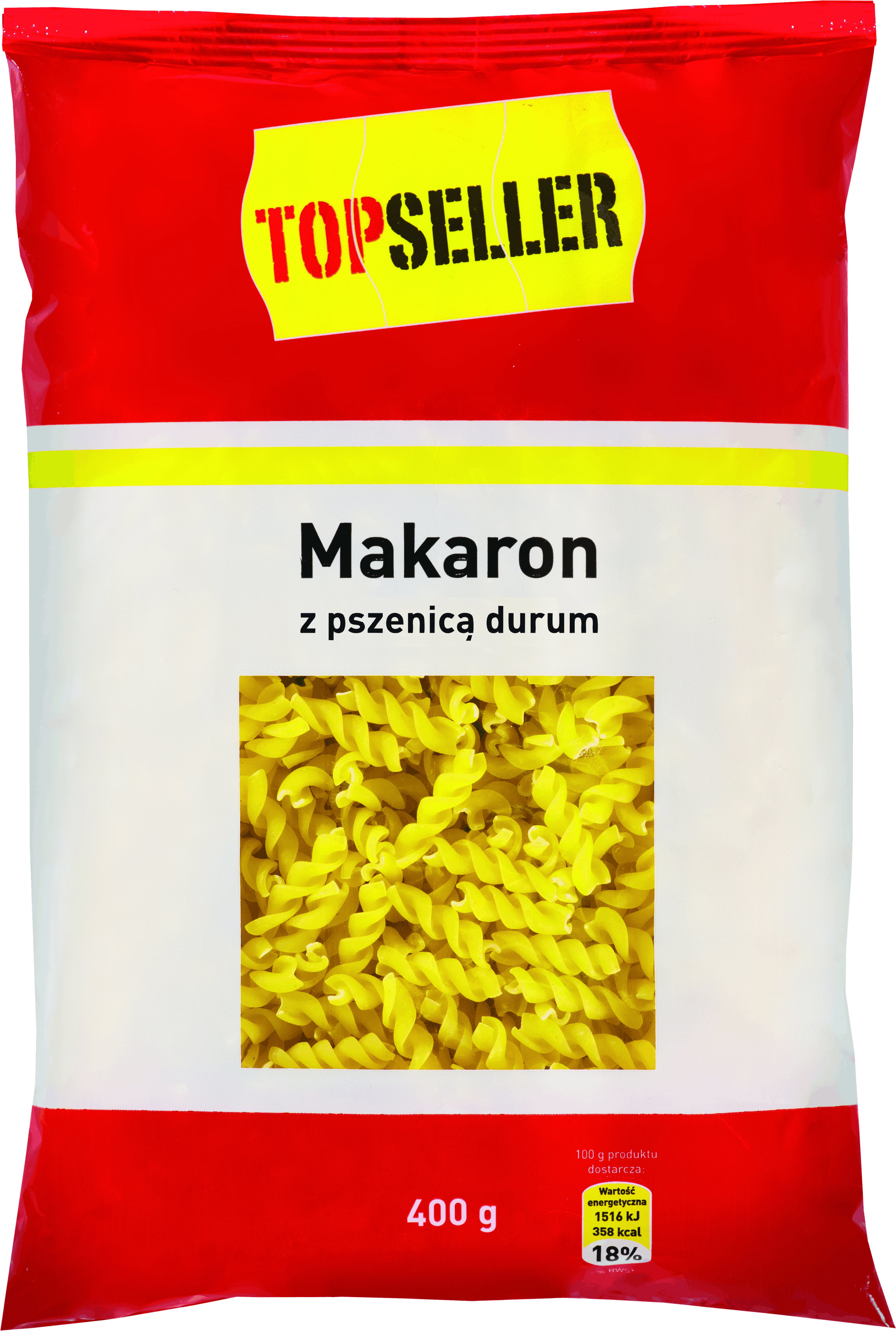 Topseller Makaron Świderki Z Pszenicą Durum 400G