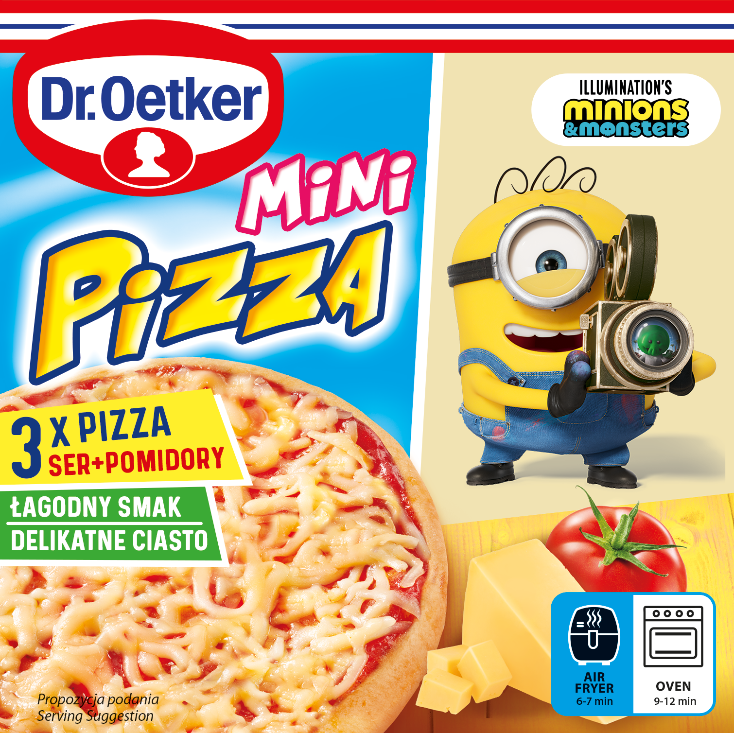 Dr. Oetker Mini Pizza Ser Pomidor Minionki 3 Szt. 220 G