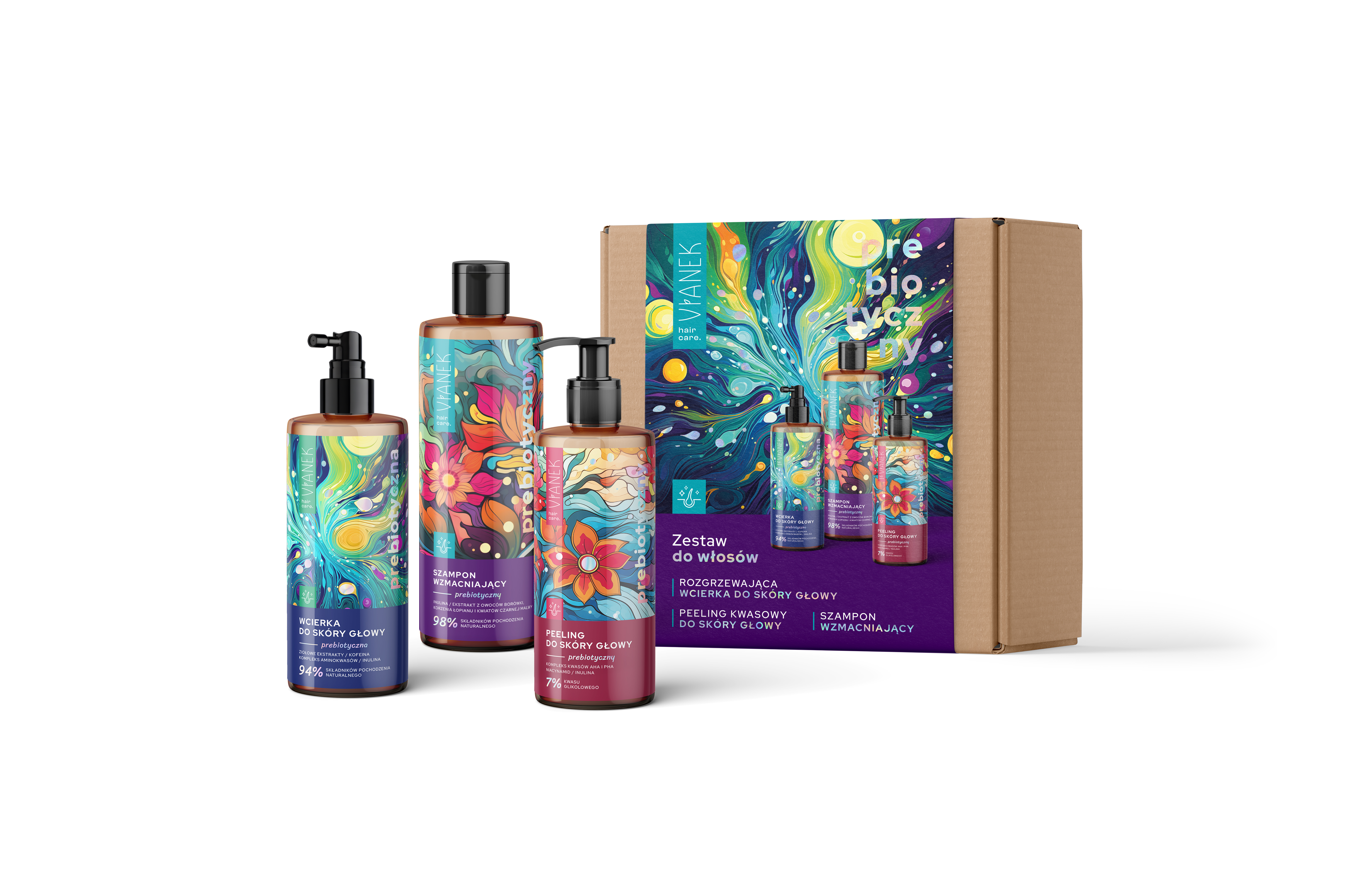 Vianek Prebiotyczny Zestaw Do Włosów 150Ml + 150Ml + 300Ml