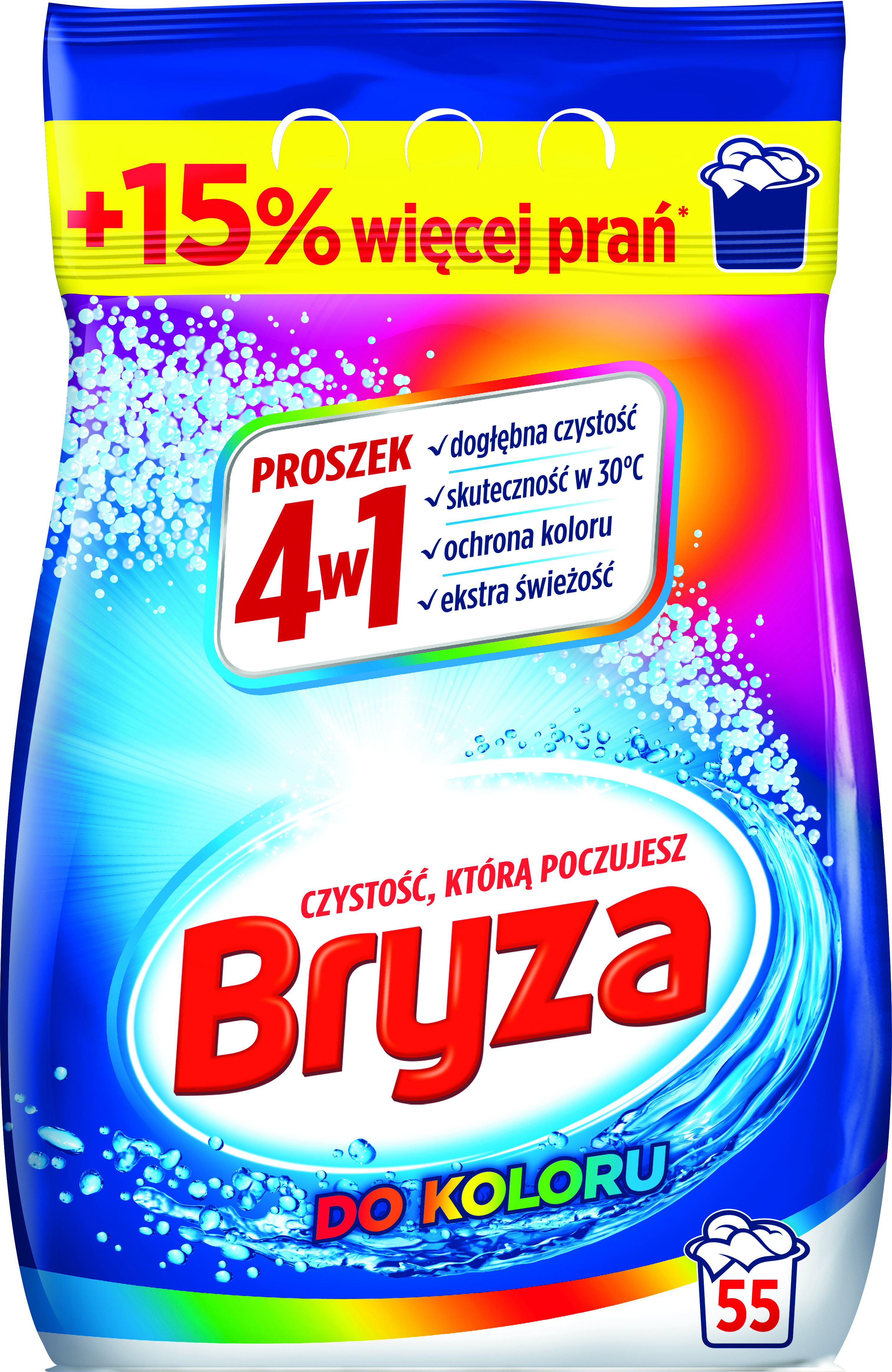 Bryza 4W1 Proszek Do Koloru 3,575Kg / 55 Prań