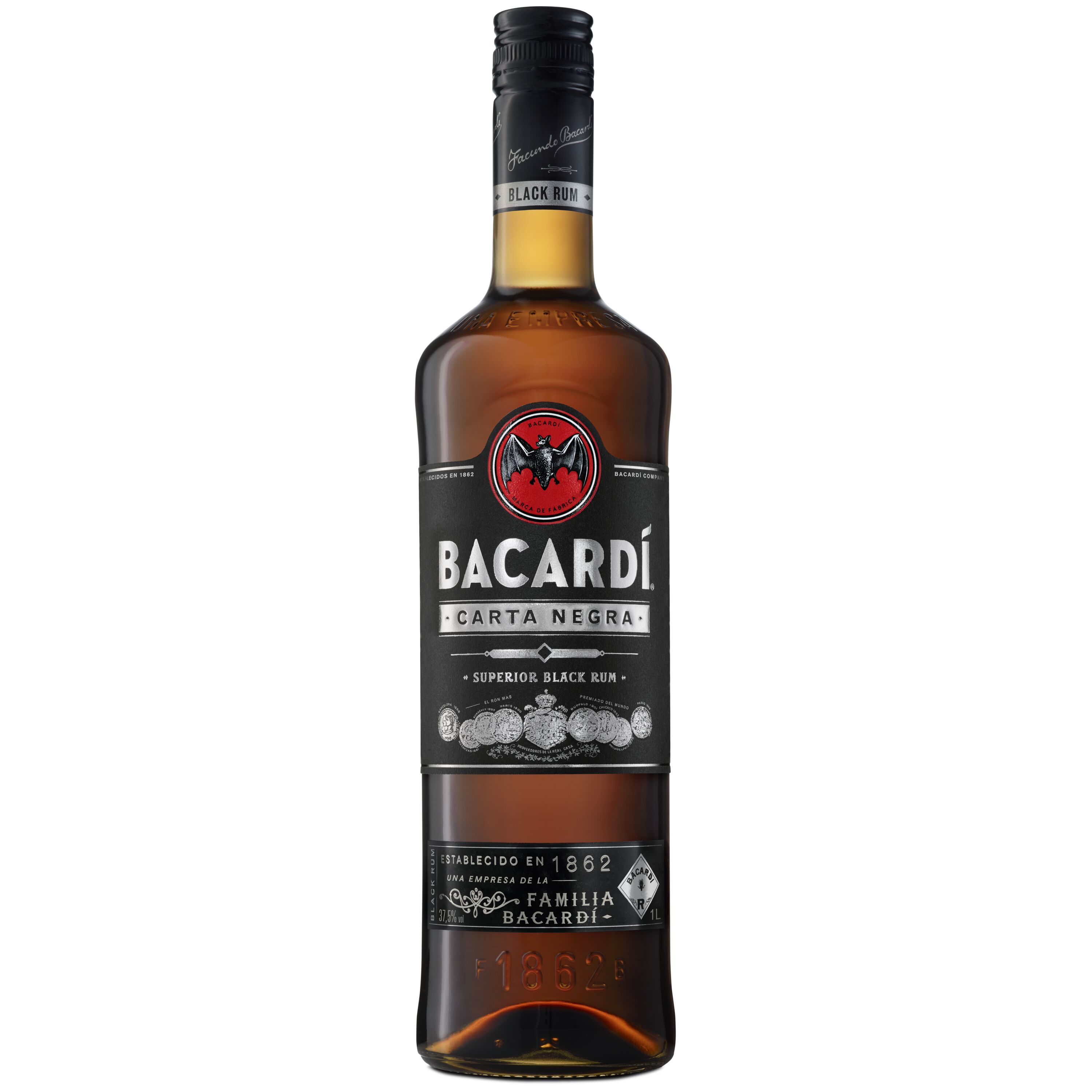 Rum Bacardi Carta Negra 37,5% 1L