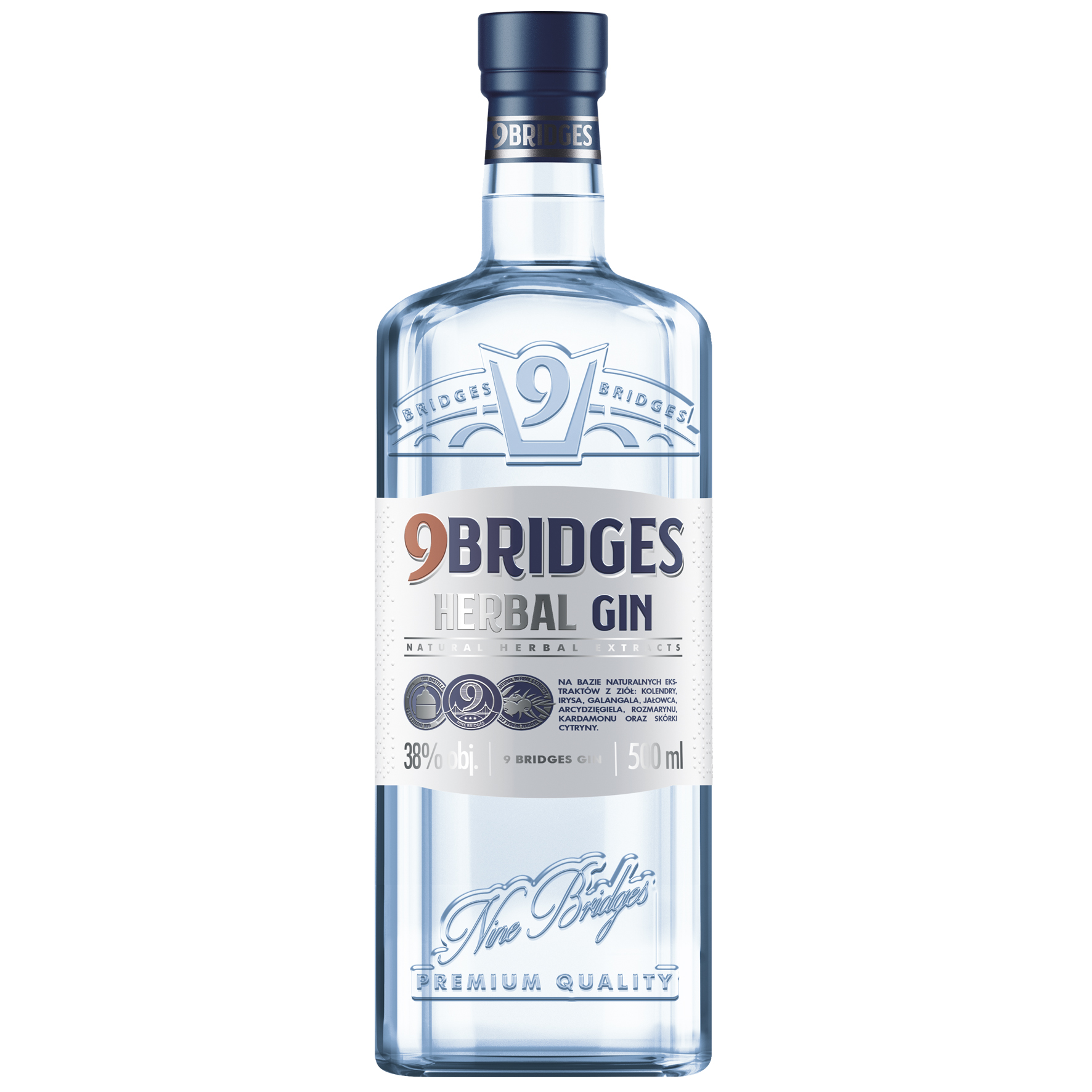 Gin Nine Bridges 38% 500Ml