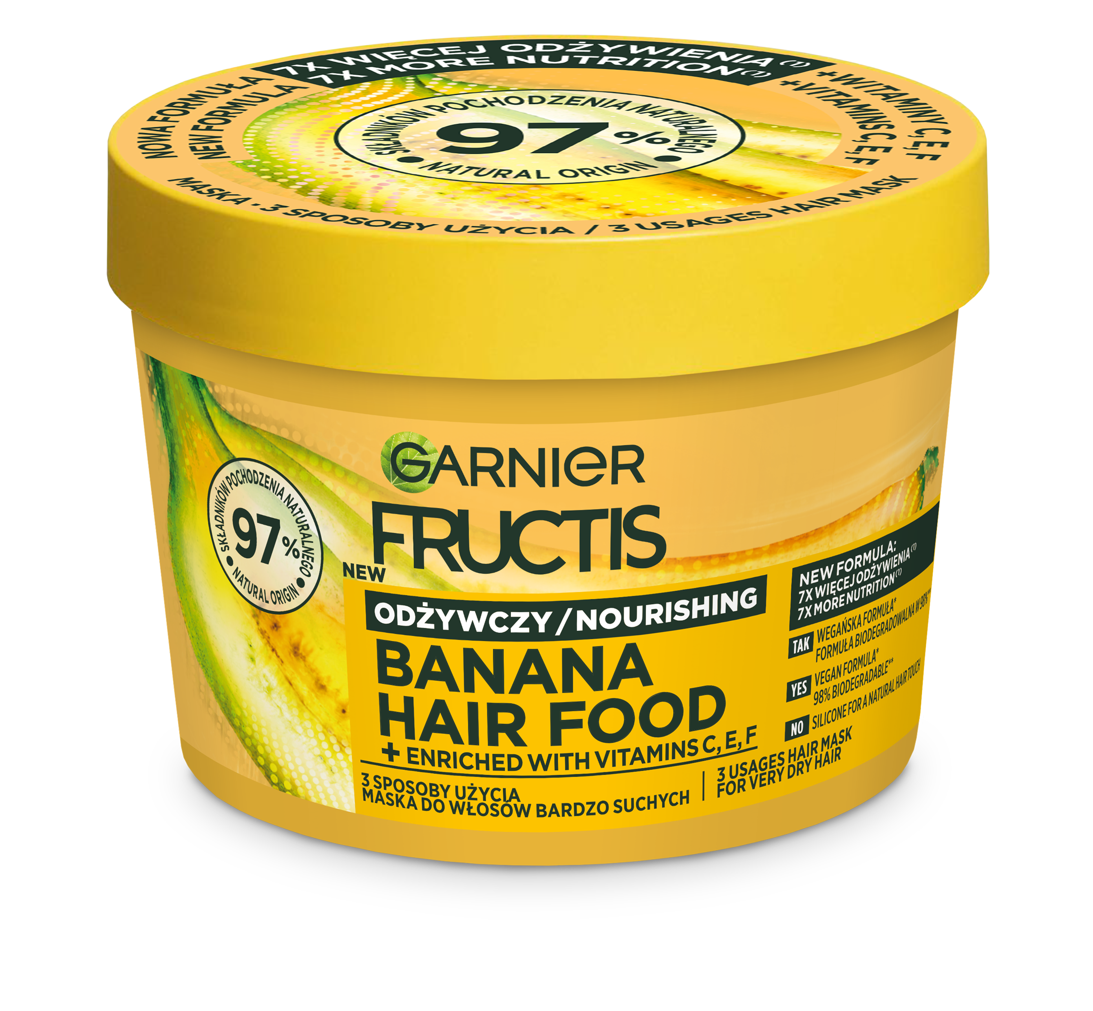 Garnier Fructis Hair Food Banana Maska Do Włosów Suchych 400 Ml