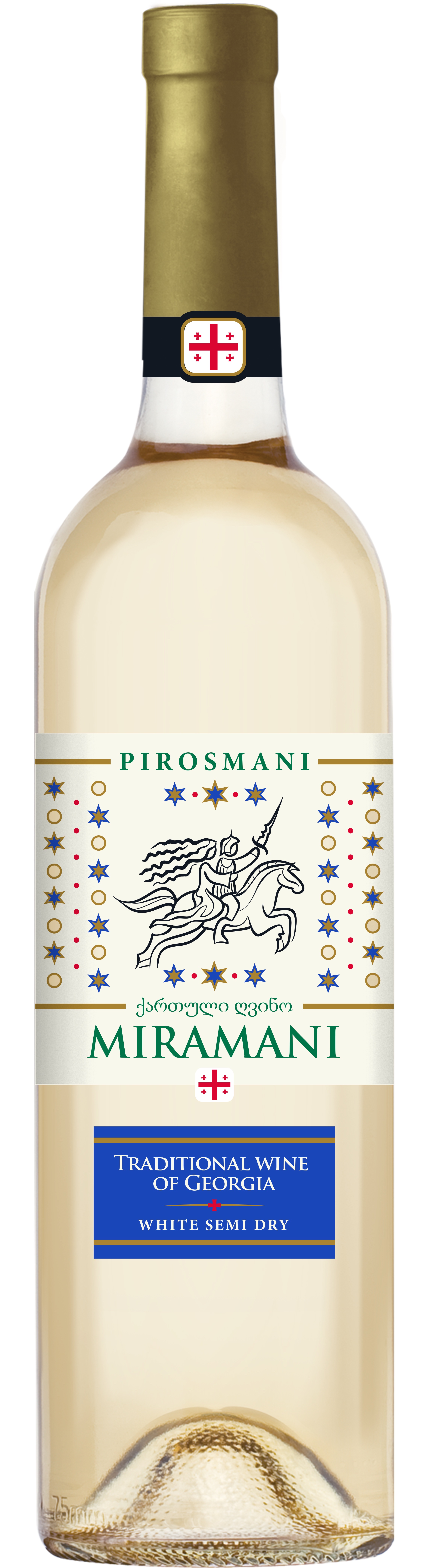 Miramani Pirosmanii White Semi Dry 11,5% 0,75 L