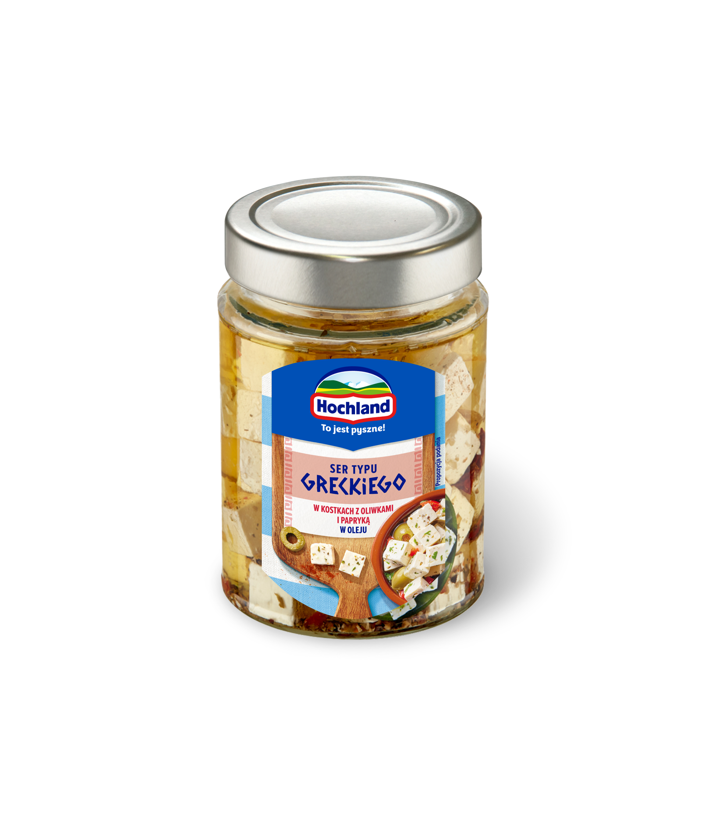 Hochland Sałatkowy Z Oliwkami I Papryką W Oleju 300 G