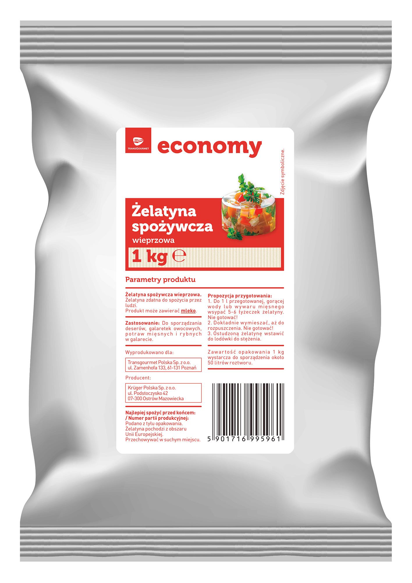 Tge Żelatyna Spożywcza 1Kg