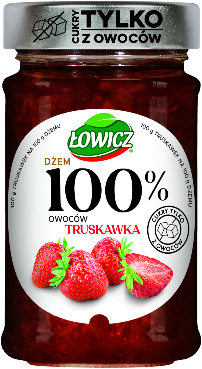 Łowicz Dżem 100% Z Owoców Truskawka 210 G