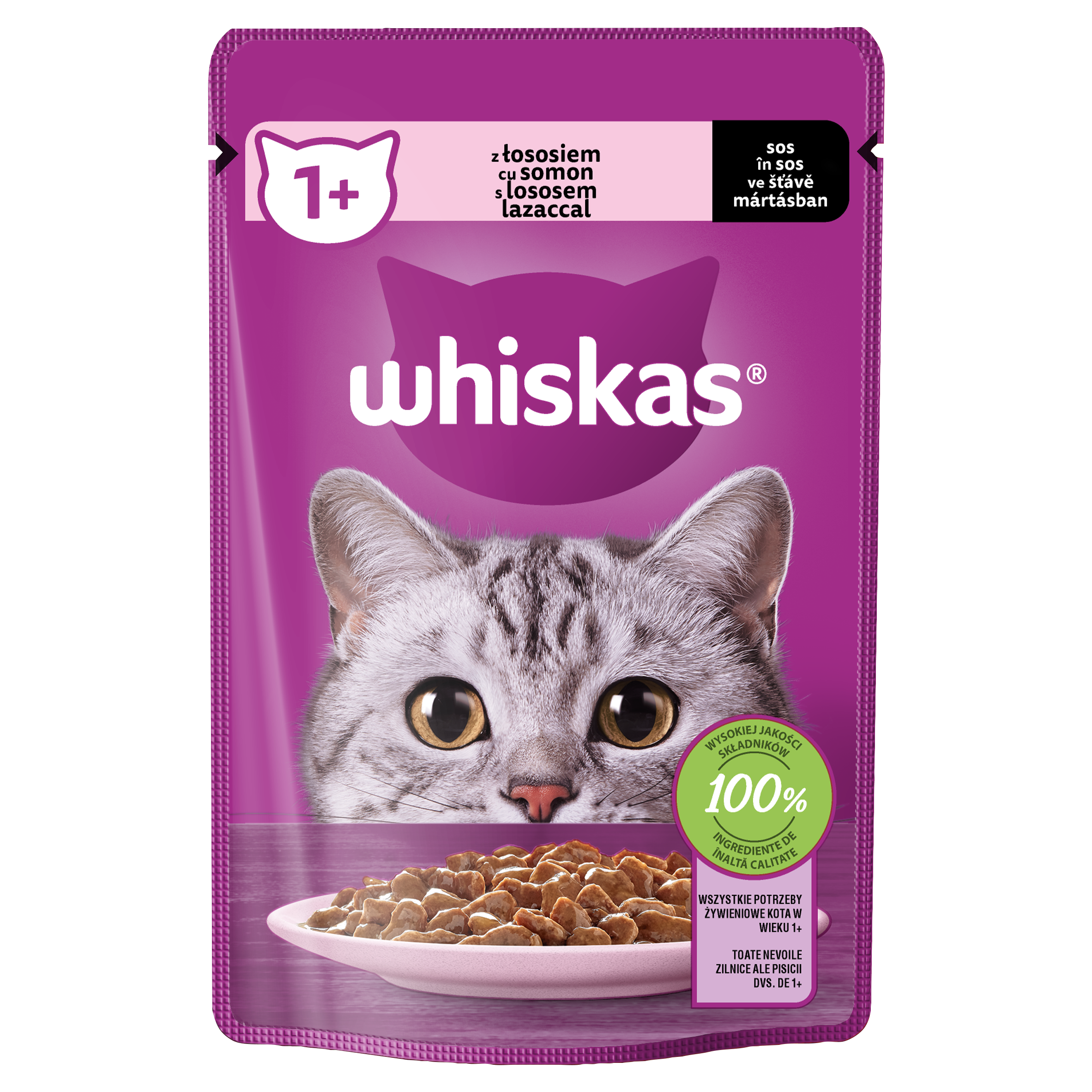 Whiskas Saszetka Sos Z Łososiem 85 G