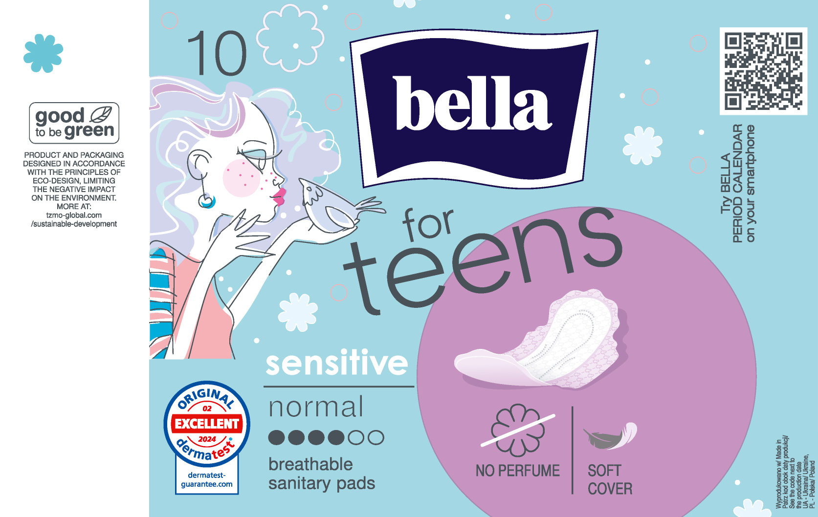 Podpaski Bella For Teens Sensitive 10 Sztuk
