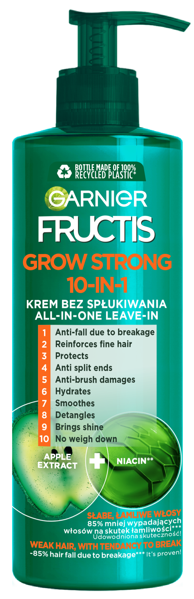 Garnier Fructis Grow Strong 10 In 1 Krem Do Włosów 400 Ml