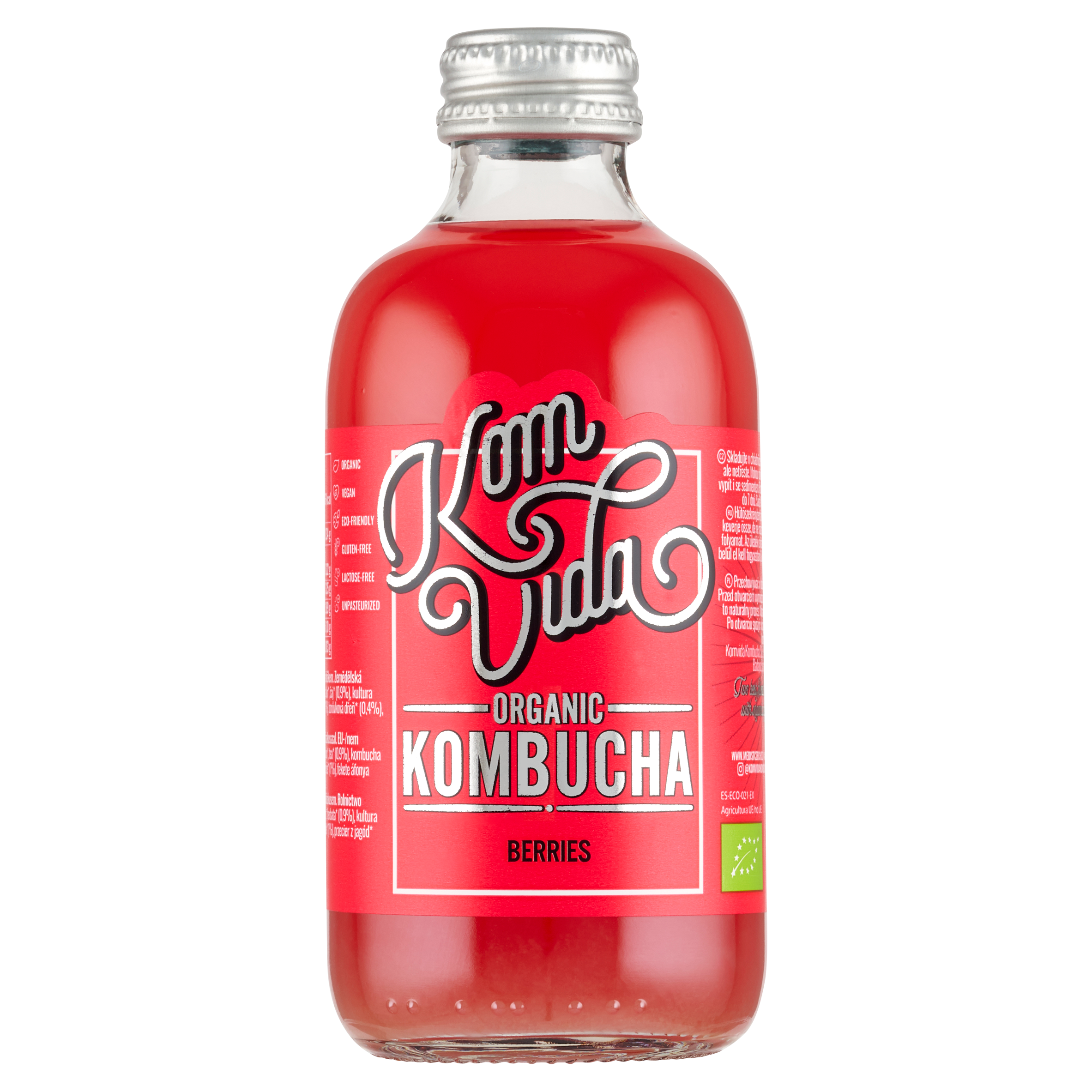 Komvida Organic Kombucha Berryvida - Czerwone Owoce 250 Ml