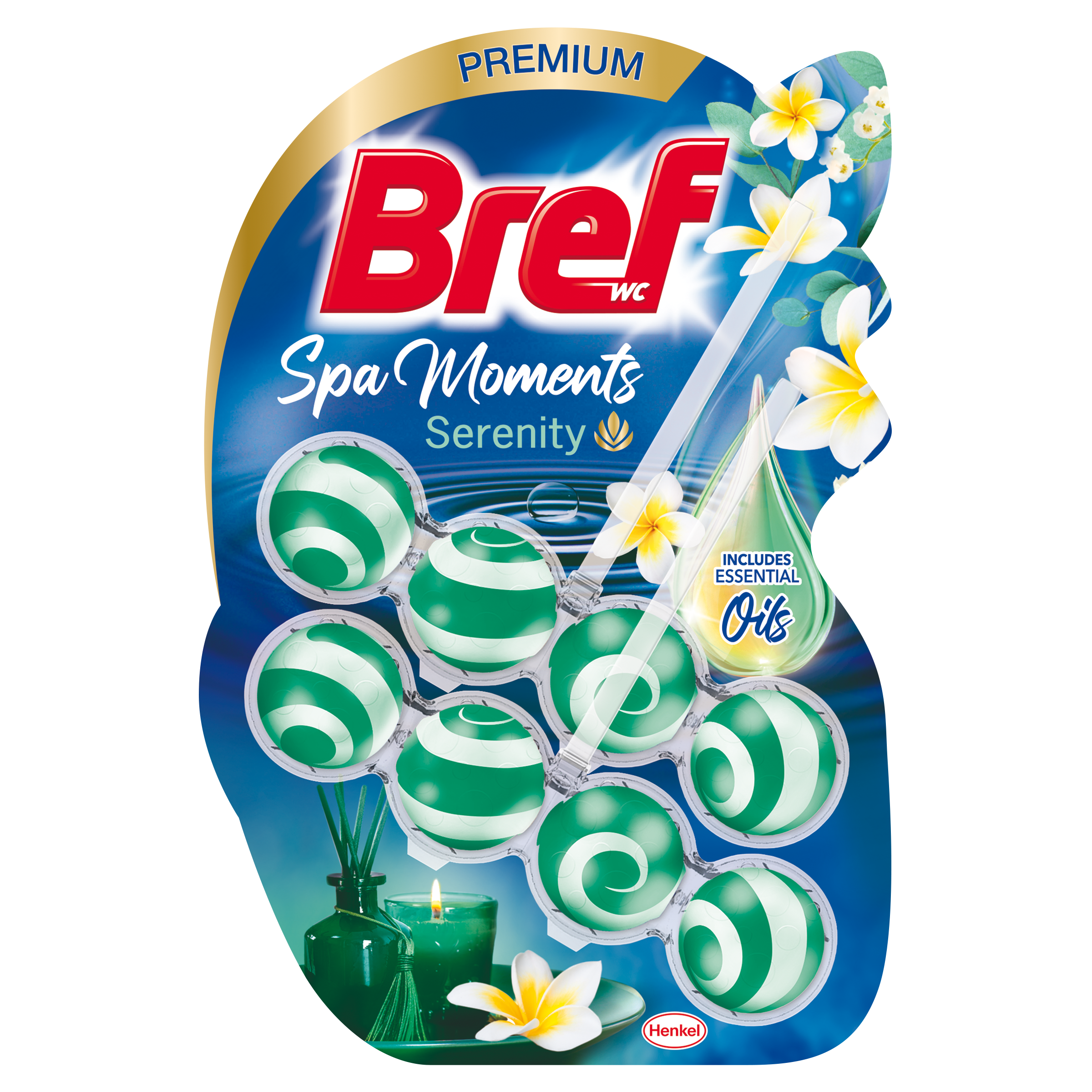 Bref Wc Spa Moments Serenity Zawieszka Myjąco-Zapachowa Do Muszli Wc 2 X 50 G