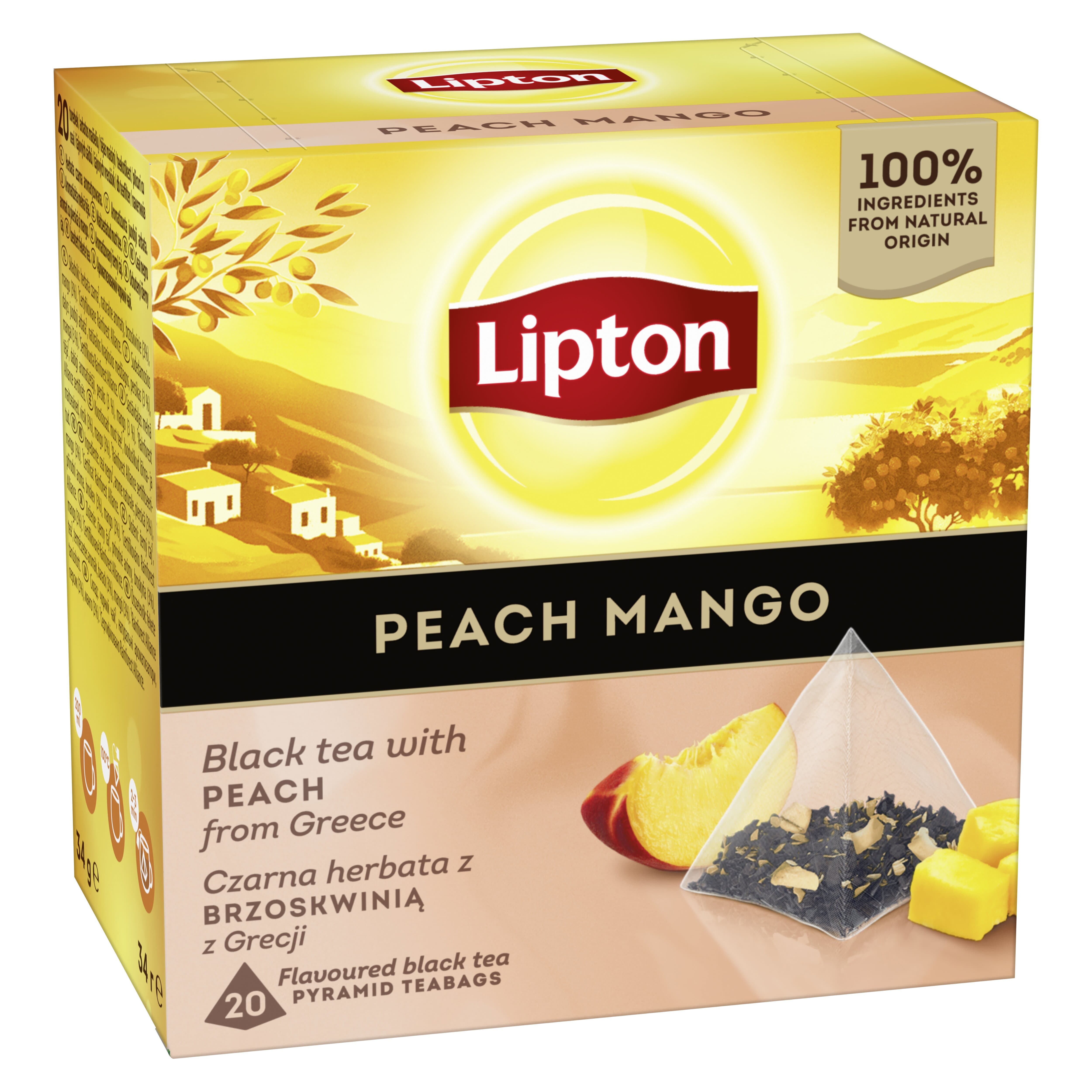 Lipton Piramidki Brzoskwinia Mango 20Tb