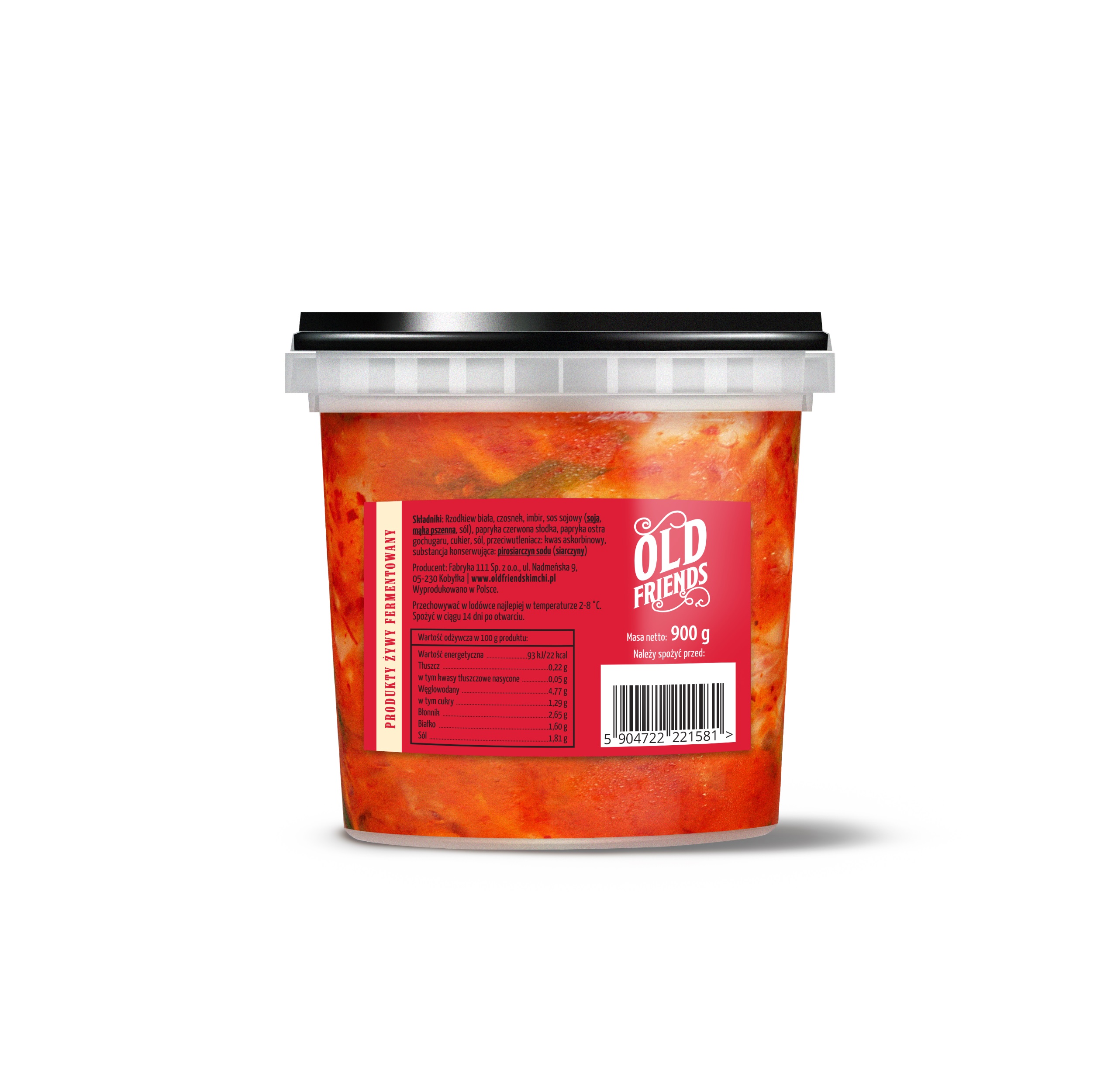 Kimchi Spicy Rzodkiew Polska 900G Old Friends