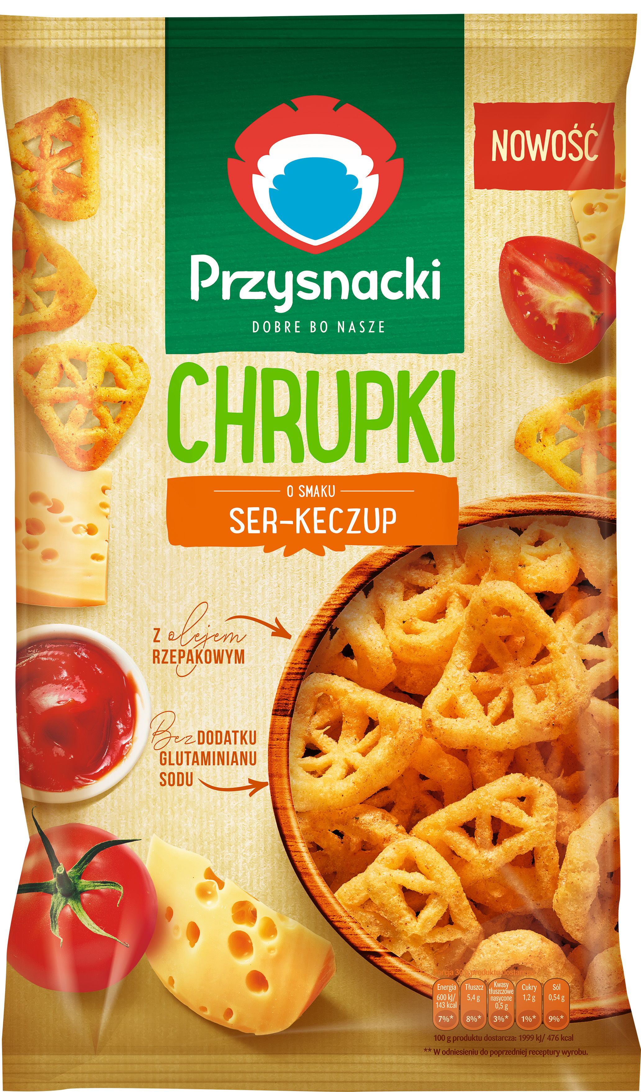 Przysnacki Chrupki O Smaku Ser-Keczup 120 G