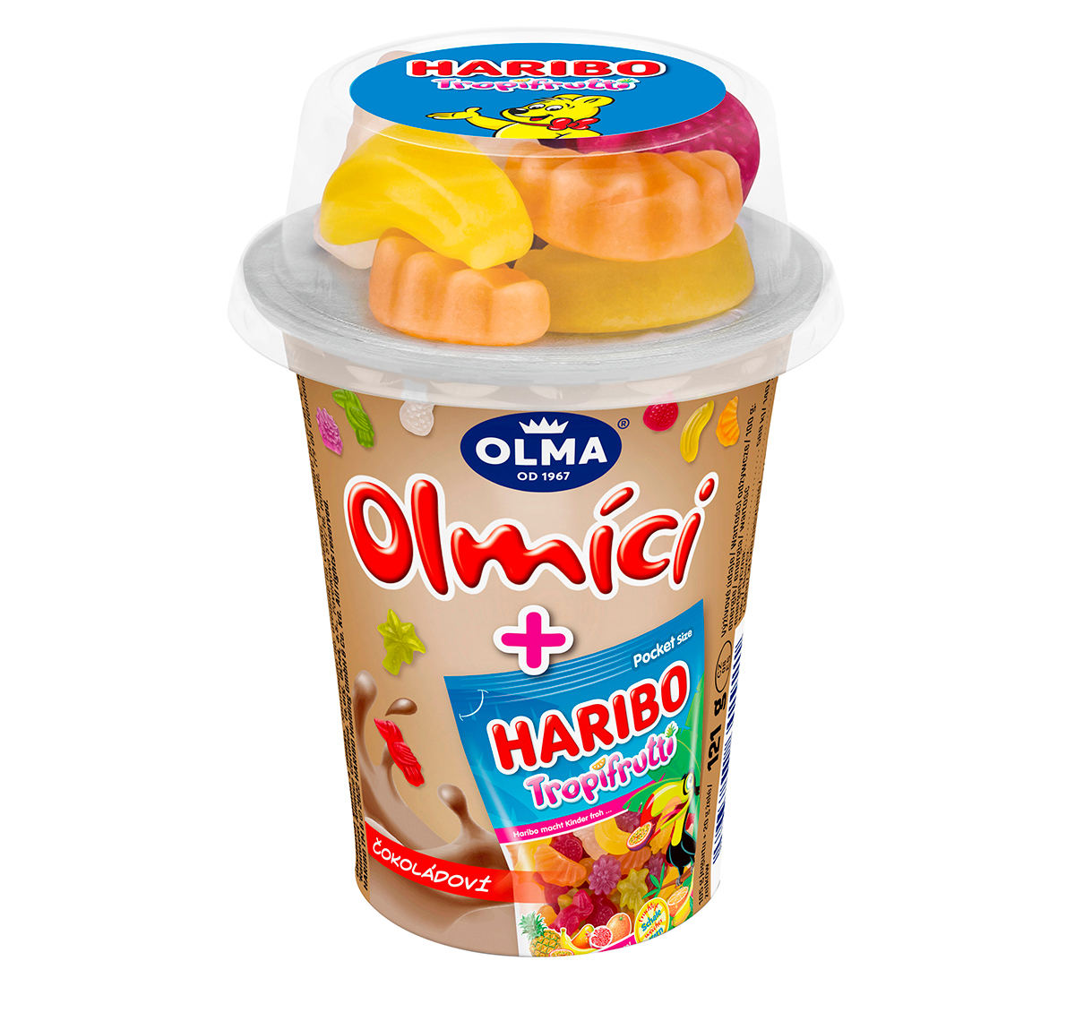 Jogurt Olmici Z Żelkami Haribo Tropifrutti Czekolada 121G