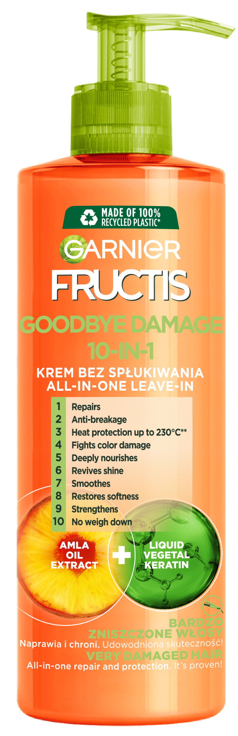 Garnier Fructis Goodbye Damage 10 W 1 Krem Bez Spłukiwana 400 Ml