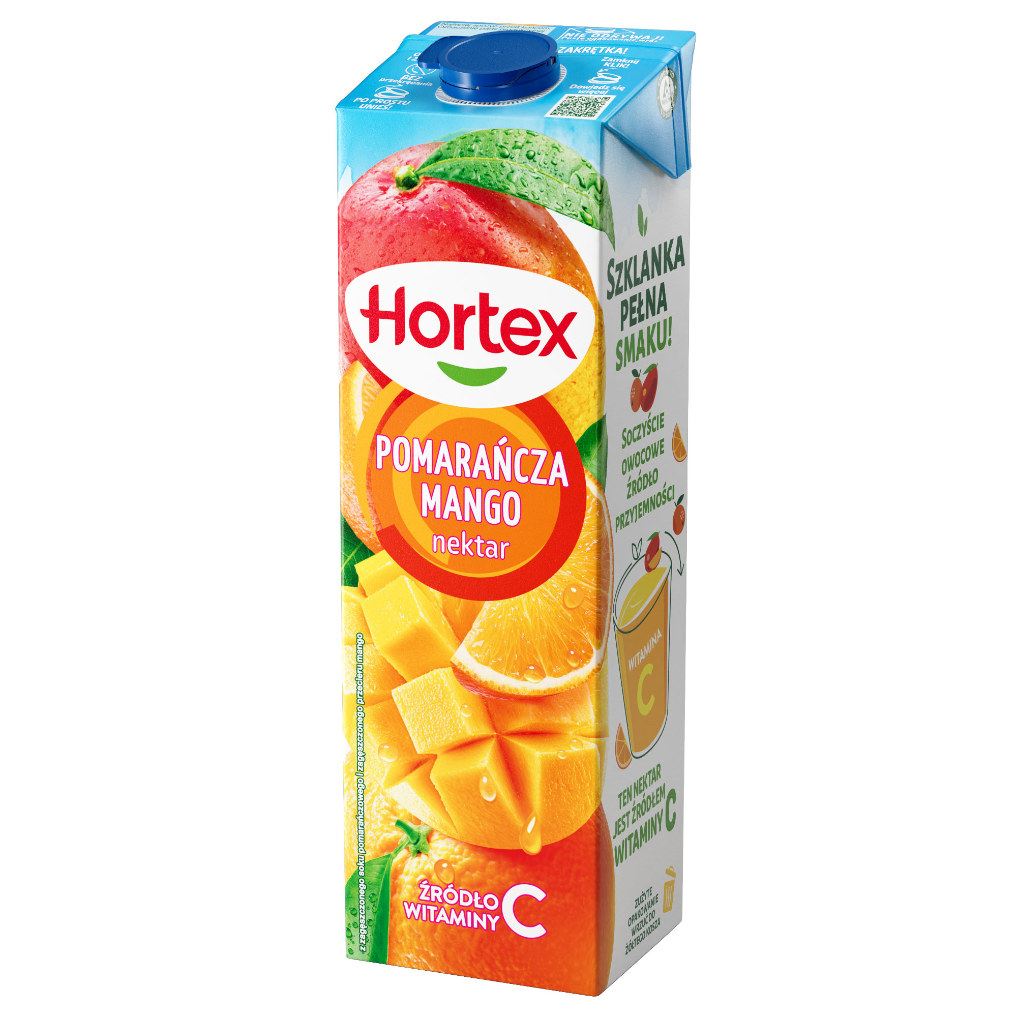 Hortex Nektar Pomarańcza Mango Karton 1L