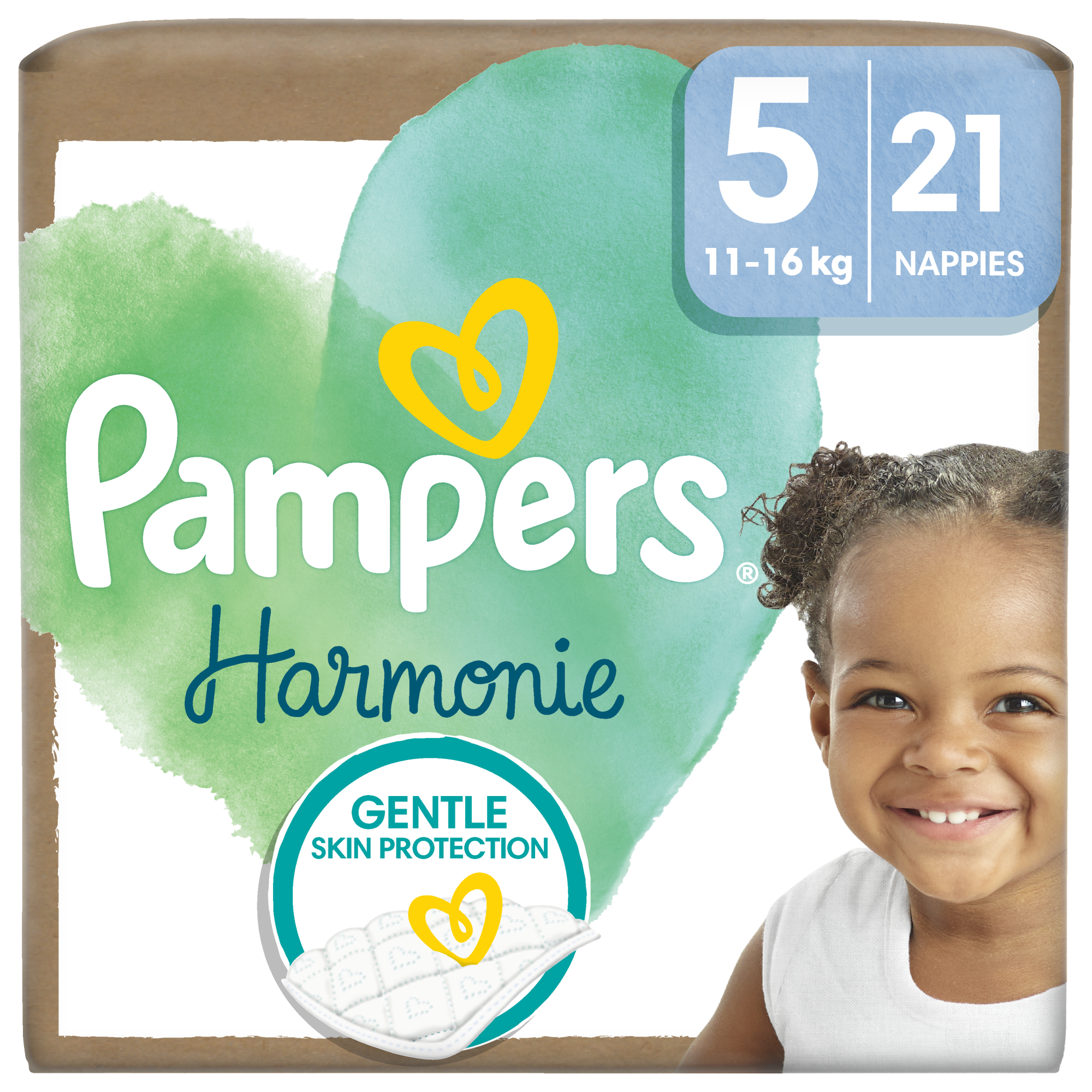 Pampers Harmonie Baby Pieluszki, Rozmiar 5, 21 Sztuk, 11Kg-16Kg
