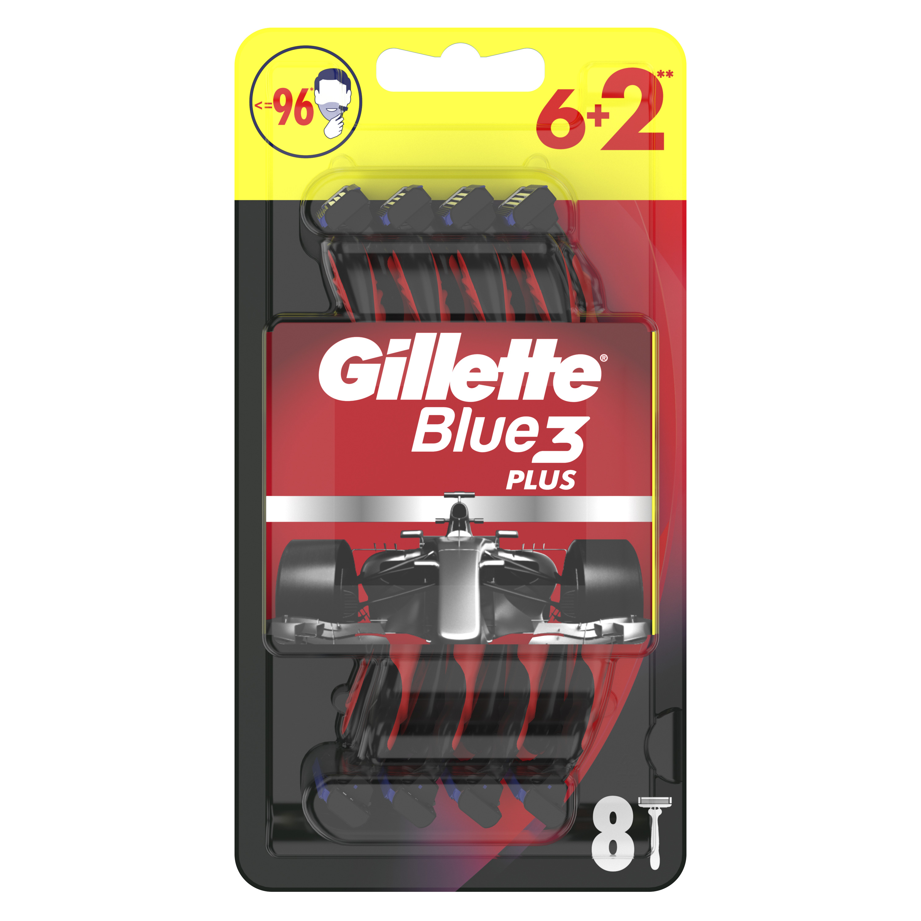 Gillette Blue3 Plus Comfort, Maszynki Jednorazowe Dla Mężczyzn, 8 Sztuk