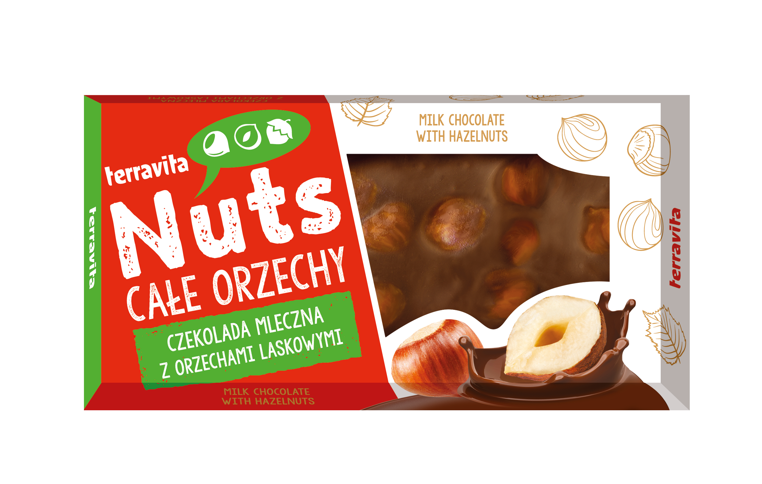 Terravita Czekolada Mleczna Z Całymi Orzechami Laskowymi Nuts 100 G