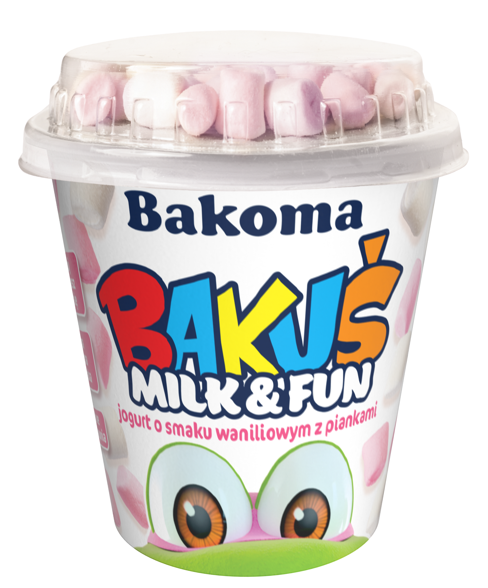 Bakuś Milk & Fun Jogurt O Smaku Waniliowym Z Piankami 128G