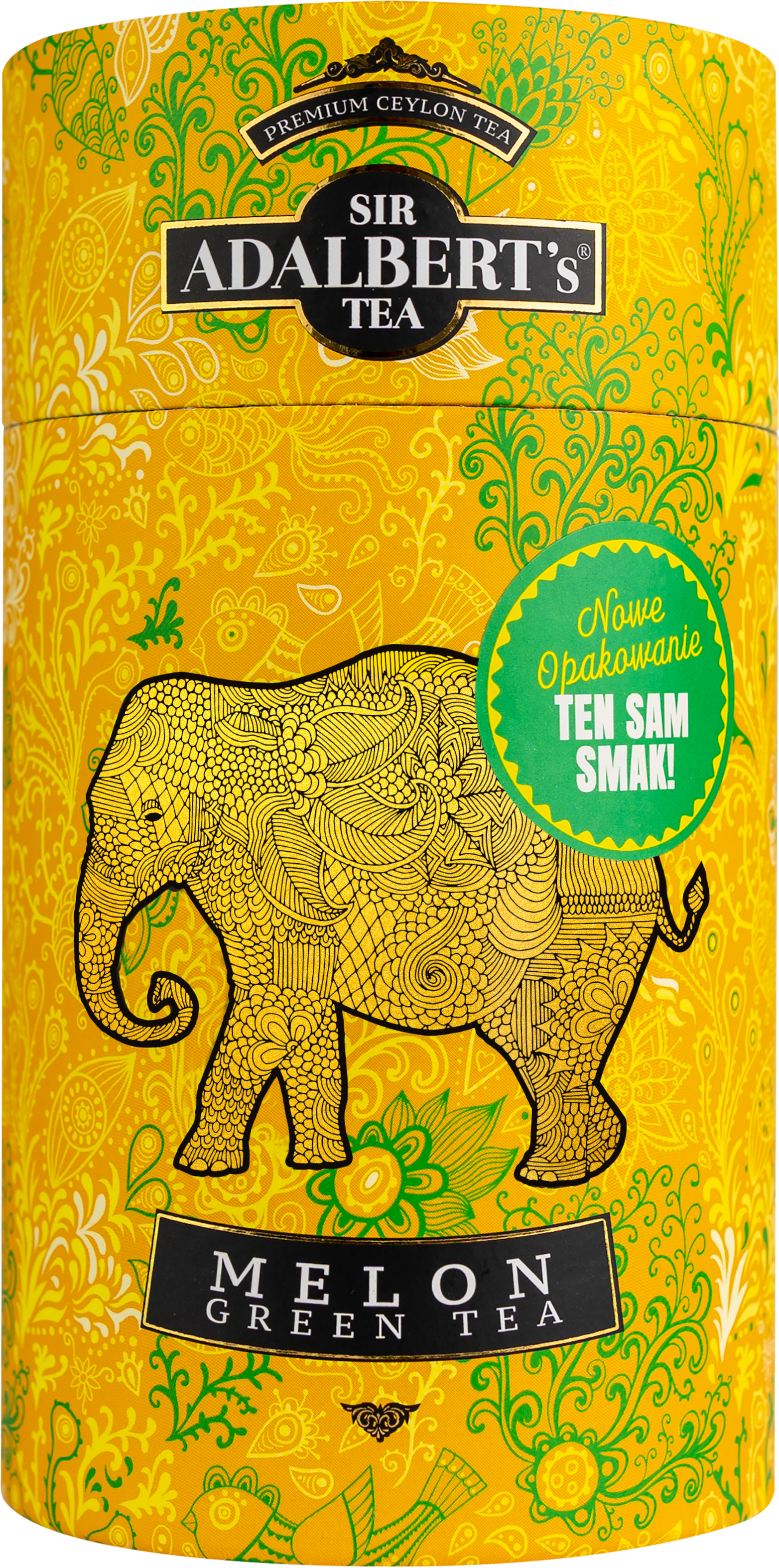 Adalbert'S Tea Herbata Zielona Z Melonem - Liściasta 100G W Puszce Kartonowej Typu Tuba