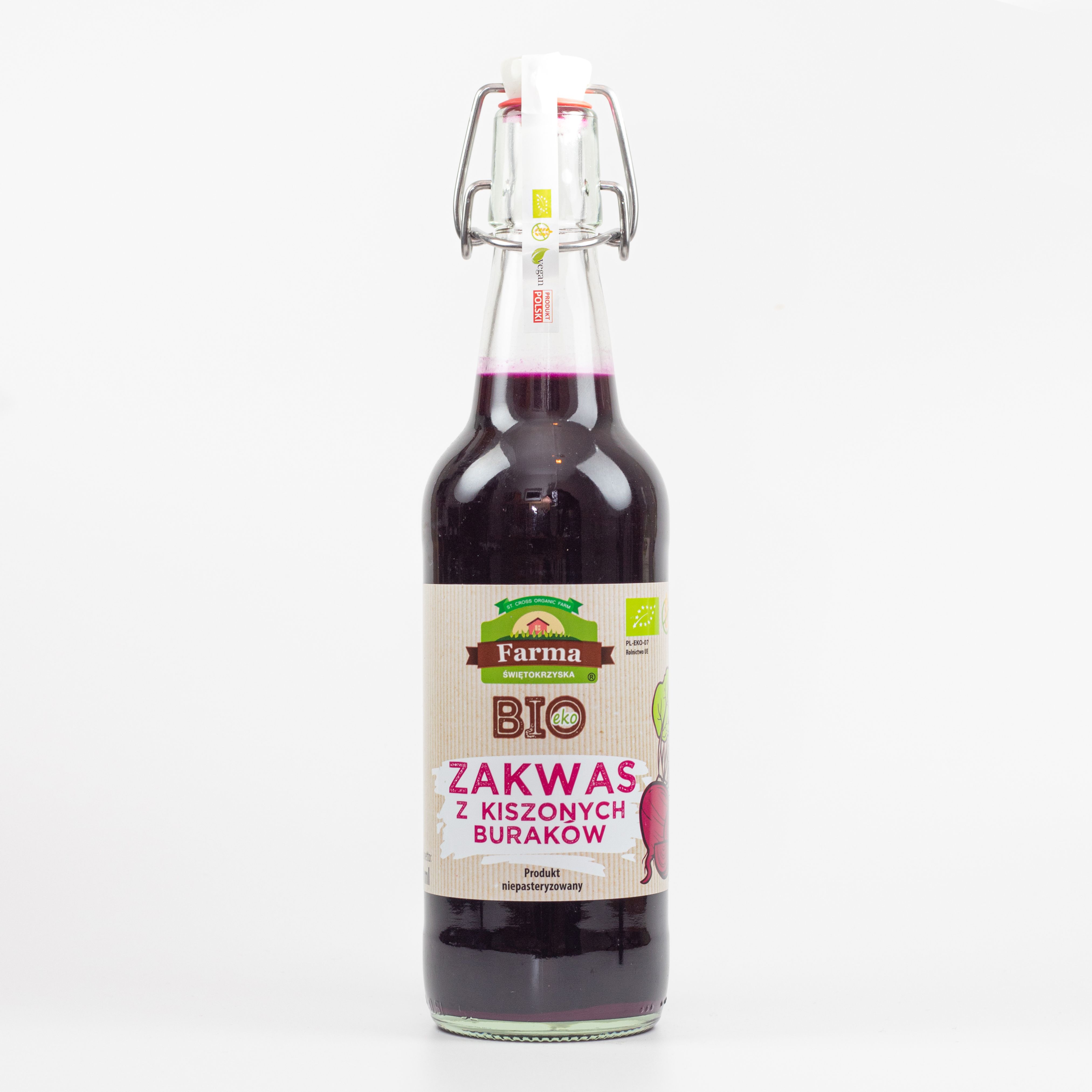 Bio Zakwas Z Kiszonych Buraków Polska 700Ml Farma Świętokrzyska