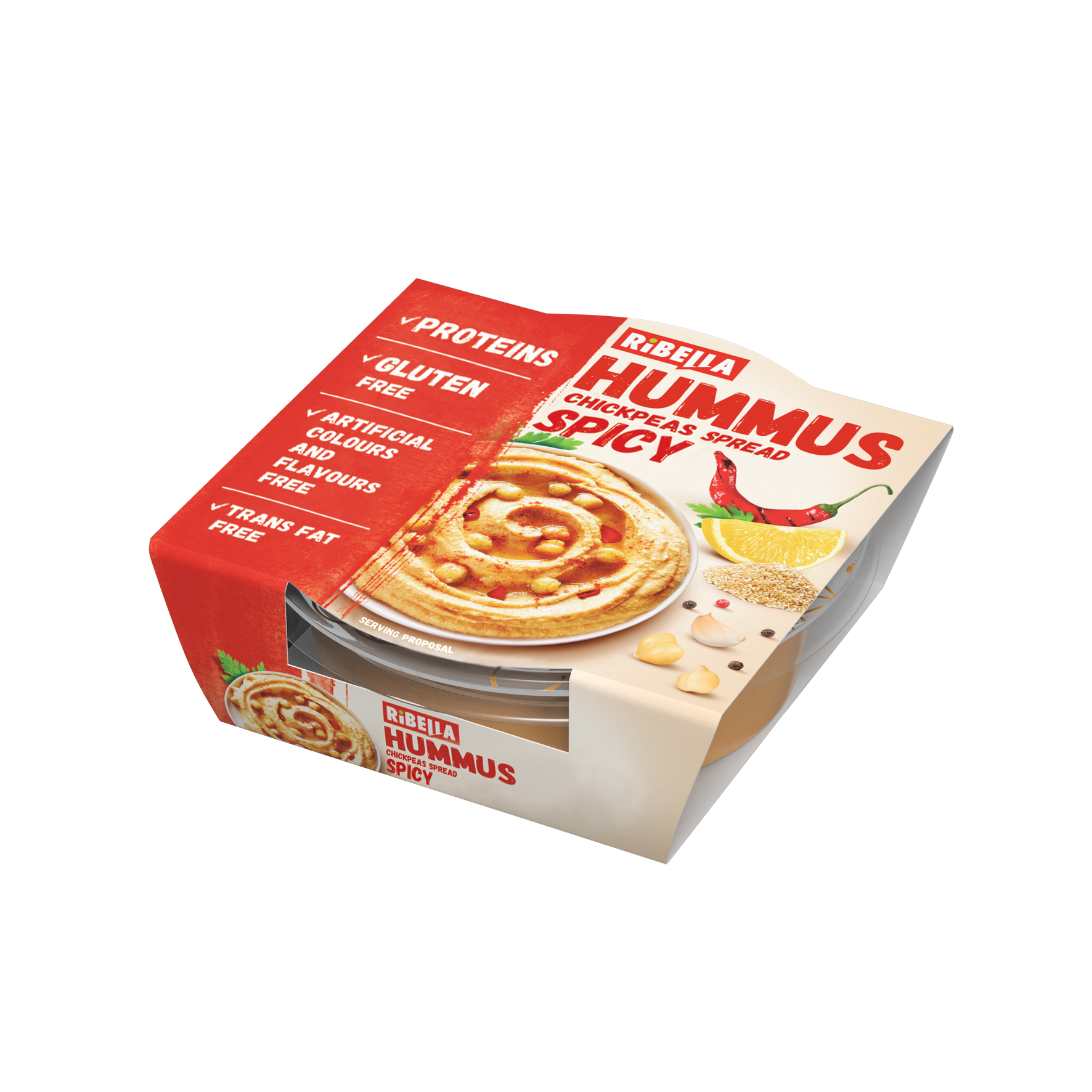 Ribella Hummus Pikantny Z Pastą Ajvar I Papryką 80G