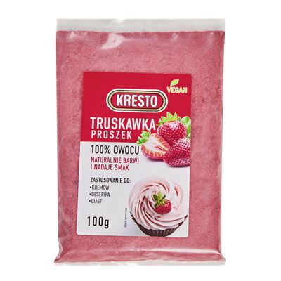 KRESTO Truskawka liofilizowana, proszek 100g
