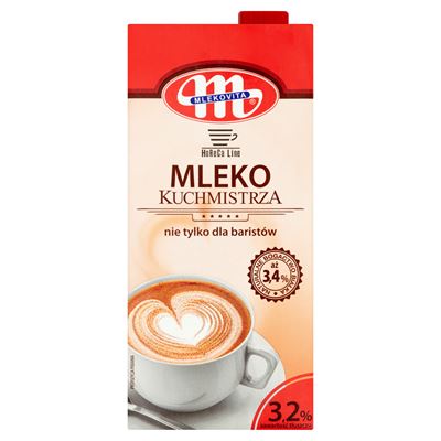 MLEKOVITA Mleko UHT Kuchmistrza nie tylko dla baristów 3,2% 12 x 1 L