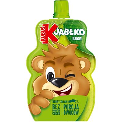 KUBUŚ Mus 100% owoców jabłko banan 12x100ml