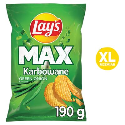 Lay's Chipsy karbowane Zielona Cebulka 190g