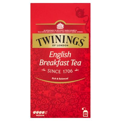 TWININGS Of London English Breakfast Tea 25 torebek 50 g