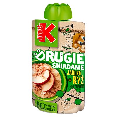 KUBUŚ Mus drugie śniadanie jabłko + ryż cynamon 12x100ml