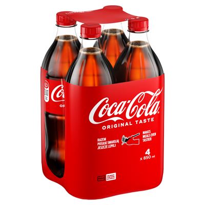 Coca-Cola Napój gazowany 4 x 850 ml [kaucja]