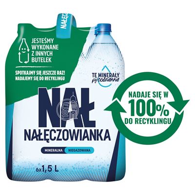 NAŁĘCZOWIANKA Woda mineralna niegazowana 6 x 1,5 l [kaucja]