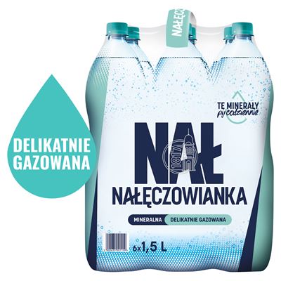 NAŁĘCZOWIANKA Woda mineralna delikatnie gazowana 6 x 1,5 l [kaucja]