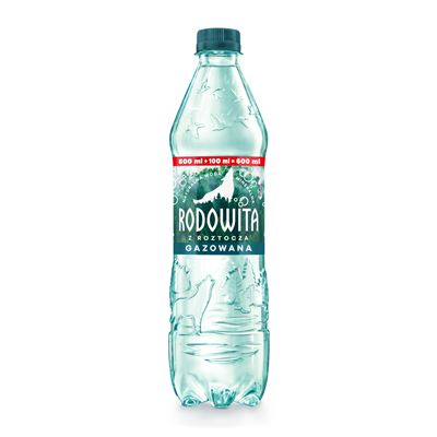 RODOWITA Woda mineralna gazowana 12 x 600 ml [kaucja]
