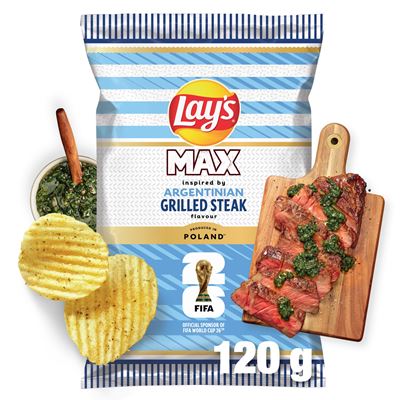 Lay's Maxx Chipsy ziemniaczane o smaku grillowanego steku 120 g