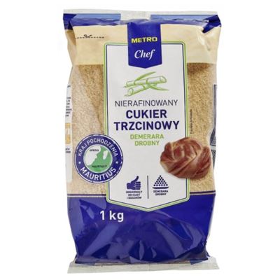 METRO Chef Cukier Trzcinowy nierafinowany DEMERARA DROBNY 1 kg