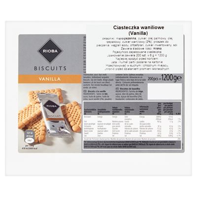 RIOBA Vanilla Ciasteczka waniliowe (200 sztuk) 1,2kg