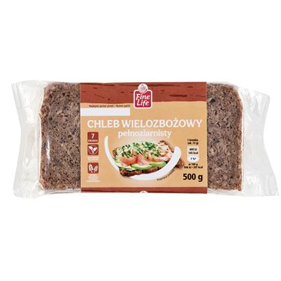 Fine Life Chleb wielozbożowy pełnoziarnisty 500 g