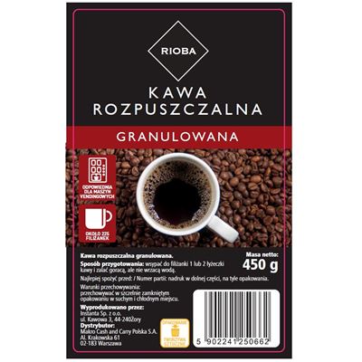 RIOBA Kawa rozpuszczalna granulowana 450g