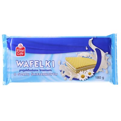 Fine Life Wafelki śmietankowe 180 g