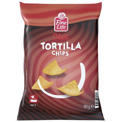 Fine Life Tortilla chips Hot Chilli 90 g