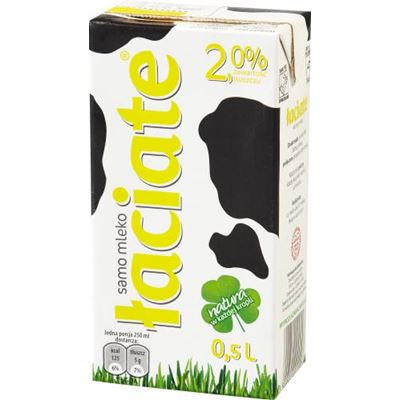 łaciate Mleko 2,0% UHT 8 x 500 ml
