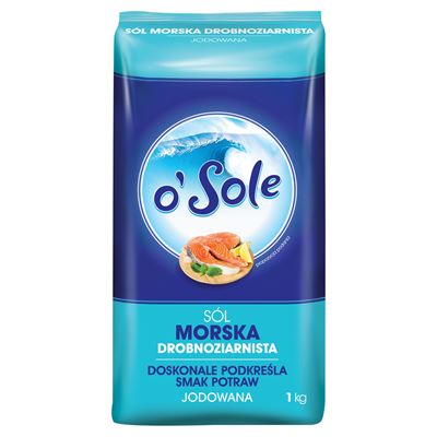 o'Sole Sól morska drobnoziarnista jodowana 1kg