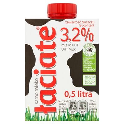 łaciate Mleko 3,2% UHT 8 x 500 ml