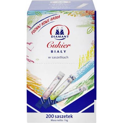 DIAMANT Cukier biały kryształ w saszetkach (200 x 5 g) 1 kg